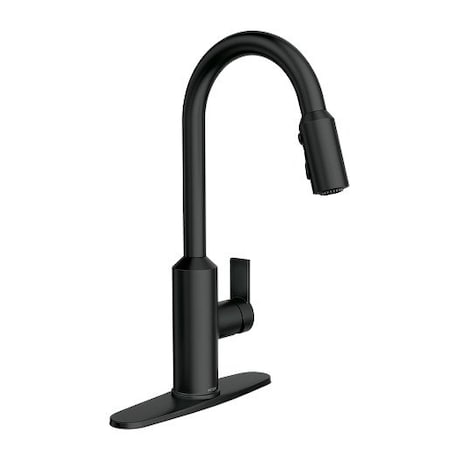 Moen MEENA One-Handle High Arc Pulldown Kitchen Faucet in Matte Black 87270BL